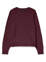 Vero Moda Sweter w kolorze ciemnofioletowym rozmiar: XS. Różowe swetry klasyczne damskie Vero Moda, s, z materiału, bez kołnierzyka. Za 78.47 zł.
