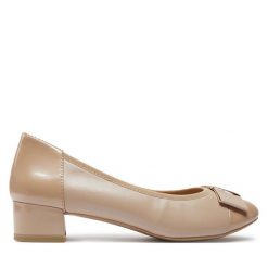 Baleriny Caprice. Brązowe baleriny damskie Caprice, bez wzorów, bez obcasa. Za 169.99 zł.