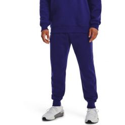 Spodnie męskie Under Armour UA Rival Fleece. Fioletowe spodnie materiałowe męskie Under Armour, bez wzorów, z bawełny. Za 290.00 zł.