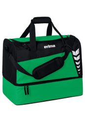 Torba sportowa z dolną przegrodą Erima Six Wings. Czarne torby męskie na ramię Erima, bez wzorów, z poliesteru, na ramię. Za 139.99 zł.