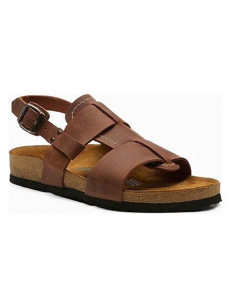 Comfortfusse Skórzane sandały "Likya" w kolorze brązowym rozmiar: 37. Brązowe sandały damskie Comfortfusse, bez wzorów, bez obcasa. Za 259.95 zł.