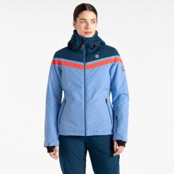 Kurtka narciarska damska Dare 2b DWP594 Flurry Jacket. Brązowe kurtki damskie Dare 2b, na zimę, m, bez wzorów, z materiału, z kapturem. Za 799.99 zł.