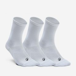 Skarpetki fitness Domyos wysokie 3 pary. Skarpetki męskie DOMYOS, bez wzorów, z dzianiny. Za 39.99 zł.