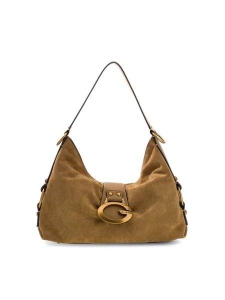 Guess Torebka 183661 Beżowy. Brązowe listonoszki damskie Guess, z aplikacjami, bez dodatków. Za 674.99 zł.