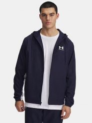 Under Armour Kurtka przeciwwiatrowa "Rival" w kolorze granatowym rozmiar: XL. Niebieskie kurtki męskie Under Armour, xl, bez wzorów, bez kaptura. Za 209.33 zł.