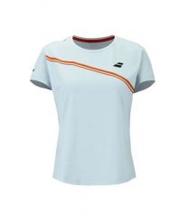 T-shirt Babolat Play Woman. Niebieskie t-shirty damskie BABOLAT, m, bez wzorów, z materiału, bez kołnierzyka. Za 149.00 zł.
