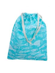 Overbeck and Friends Worek "Crazy Fish" w kolorze turkusowym - 27 x 37 cm rozmiar: onesize. Niebieskie shopper bag damskie Overbeck and Friends, bez wzorów, z bawełny, bez dodatków. Za 23.95 zł.