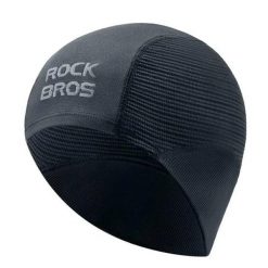 Czapka pod kask, do biegania, na rower, sportowa termoaktywna ROCKBROS. Czarne czapki męskie ROCKBROS, bez wzorów, z dzianiny, sportowe. Za 41.99 zł.