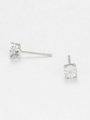 DIAMANTA Złote kolczyki-wkrętki "Puce Grande Illusion" z diamentami rozmiar: onesize. Szare kolczyki damskie DIAMANTA, z diamentem, złote. Za 676.04 zł.