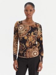 Rinascimento Bluzka CFC0020152002 Czarny Regular Fit. Czarne bluzki damskie RINASCIMENTO, xl, bez wzorów, z syntetyku, bez ramiączek. Za 309.99 zł.