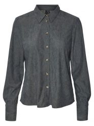 Vero Moda Koszula w kolorze antracytowym rozmiar: L. Czarne koszule damskie Vero Moda, l, bez wzorów, bez kołnierzyka, bez ramiączek. Za 61.60 zł.
