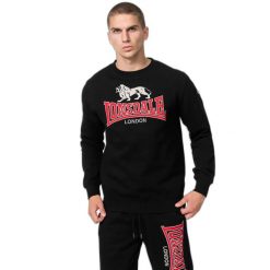 Klasyczna bluza z okrągłym dekoltem Lonsdale Lawins. Czarne bluzy bez kaptura męskie Lonsdale, m, z bawełny. Za 315.50 zł.