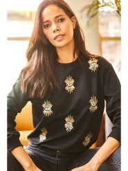 Olalook Bluza w kolorze czarnym rozmiar: M. Czarne bluzy bez kaptura damskie Olalook, m. Za 68.45 zł.