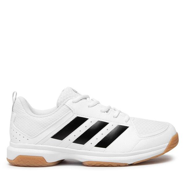 Buty halowe adidas. Białe buty sportowe na co dzień męskie Adidas, bez zapięcia. Za 209.99 zł.
