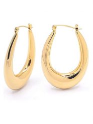 MOODE Kolczyki-kreole "Dora" rozmiar: onesize. Żółte kolczyki damskie MOODE, ze stali. Za 52.99 zł.