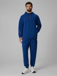 4F Spodnie dresowe joggery męskie - granatowe XL. Niebieskie spodnie dresowe męskie 4f, bez wzorów, z dresówki. Za 159.99 zł.