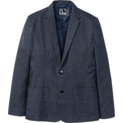 Marynarka Slim Fit bonprix ciemnoniebieski. Niebieskie marynarki męskie bonprix, bez wzorów. Za 109.99 zł.