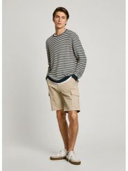 Pepe Jeans Bojówki w kolorze beżowym rozmiar: W38. Brązowe szorty męskie Pepe Jeans, bez wzorów, z jeansu. Za 140.53 zł.