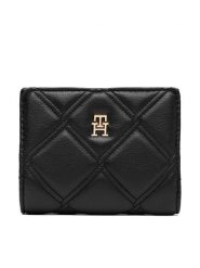 Tommy Hilfiger Portfel Th Feminine Bifold AW0AW18701 Czarny. Czarne portfele damskie Tommy Hilfiger, bez wzorów, ze skóry. Za 269.99 zł.