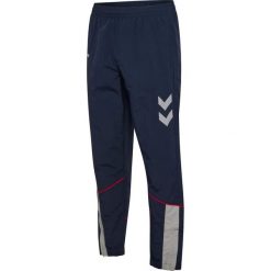 Spodnie do biegania Hummel World 26. Niebieskie spodnie sportowe damskie HUMMEL, l, z dresówki, do biegania. Za 249.00 zł.