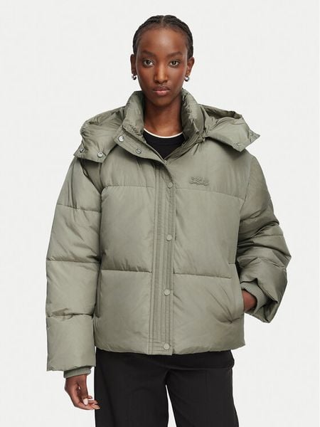 KARL LAGERFELD Kurtka puchowa Essential B3W15002 Zielony Regular Fit. Zielone kurtki damskie Karl Lagerfeld, s, bez wzorów, z puchu, bez kaptura. Za 1,299.00 zł.