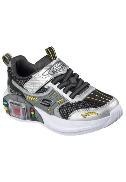 Buty SKECHERS 402150L SKECHERS GARAGE Szary. Szare buty fitness męskie Skechers, z materiału, bez zapięcia, na fitness i siłownię. Za 228.99 zł.