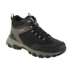 Buty trekkingowe męskie Skechers Selmen. Czarne buty trekkingowe męskie Skechers, z materiału, przed kolano, bez zapięcia, trekkingowe. Za 467.00 zł.