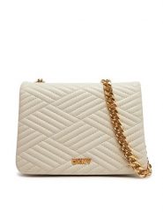 DKNY Torebka R44EKI06 Écru. Torebki klasyczne damskie DKNY, bez wzorów, ze skóry, wizytowe, bez kołnierzyka, bez ramiączek. Za 629.99 zł.