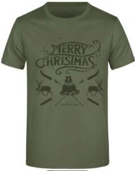 T-shirt męski James & Nicholson Christmas oliwkowy. Zielone t-shirty męskie Givova, na lato, l, bez wzorów, z bawełny, bez kołnierzyka. Za 111.99 zł.