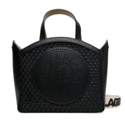 Torebka KARL LAGERFELD. Czarne torebki klasyczne damskie Karl Lagerfeld, bez wzorów, bez dodatków. Za 909.99 zł.