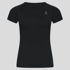 Koszulka damska Odlo BL TOP crew neck s/s PERFORMANCE X-LIGHT. Czarne bluzki damskie Odlo, l, bez wzorów, bez kołnierzyka. Za 307.49 zł.