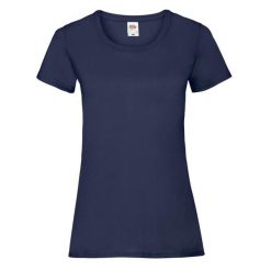Koszulka Damska Valueweight. Niebieskie bluzki damskie Fruit of the Loom, m, bez wzorów, sportowe, bez kołnierzyka, bez ramiączek. Za 35.99 zł.