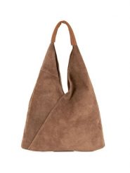 Mila Blu Skórzana torebka "Mirtillo" w kolorze szarobrązowym - 34 x 39 x 8 cm rozmiar: onesize. Brązowe torebki klasyczne damskie Mila Blu, bez wzorów, z materiału, bez dodatków. Za 228.38 zł.