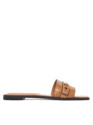 Tory Burch Klapki Romy Slide 183305 Brązowy. Brązowe klapki damskie Tory Burch, bez wzorów, ze skóry, bez obcasa. Za 1,524.00 zł.