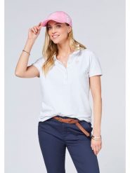 Polo Sylt Koszulka polo w kolorze białym rozmiar: XXL. Białe bluzki damskie Polo Sylt, xxl, bez wzorów, z bawełny, bez ramiączek. Za 109.78 zł.