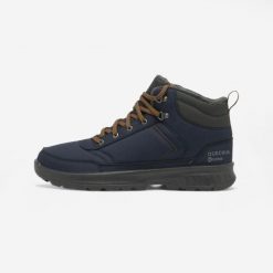 Second Life - Buty turystyczne męskie Quechua NH100 Mid - Stan Doskonały. Brązowe buty trekkingowe męskie QUECHUA, na jesień, z materiału, przed kolano, bez zapięcia, trekkingowe. Za 126.99 zł.