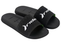 Buty klapki męskie sportowe Rider Free II Slide Ad. Czarne buty sportowe na co dzień męskie Rider, na lato, z materiału, bez zapięcia, do pływania. Za 99.00 zł.
