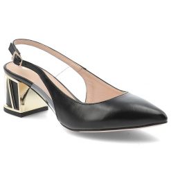 Czarne Czółenka Armodo Eleganckie Obuwie Damskie. Czarne czółenka damskie Armodo, z aplikacjami, ze skóry, ze szpiczastym noskiem, bez obcasa, na obcasie. Za 409.00 zł.