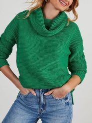 Milan Kiss Golf w kolorze zielonym rozmiar: M. Zielone golfy damskie Milan Kiss, m, bez wzorów, bez ramiączek. Za 130.99 zł.