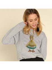 WOOOP Bluza "Duck Bouee" w kolorze szarym rozmiar: M. Szare bluzy bez kaptura damskie Wooop, m. Za 108.99 zł.
