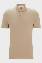 Koszulka Polo męska BOSS Pallas Dark Beige regular fit beżowa (50468301-255). Brązowe koszulki polo męskie Boss, m, bez wzorów, bez ramiączek. Za 229.00 zł.