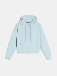 Bluza rozpinana - błękitny. Niebieskie bluzy z kapturem damskie Sinsay, l. W wyprzedaży za 29.99 zł.