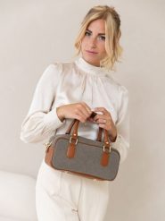 Lia Biassoni Skórzana torebka "Folgorida" w kolorze szaro-karmelowym - 27 x 12 x 12 cm rozmiar: onesize. Szare torebki klasyczne damskie Lia Biassoni, bez wzorów, z materiału, bez dodatków. Za 217.99 zł.