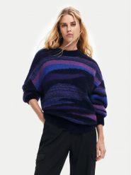Desigual Sweter Bristol 24WWJF71 Granatowy Regular Fit. Niebieskie swetry klasyczne damskie Desigual, m, z syntetyku, bez kołnierzyka. Za 439.99 zł.