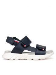 Geox Sandały J Sandal Airadyum Bo J55F1B 0009B C0735 S Granatowy. Niebieskie sandały chłopięce Geox, ze skóry, bez zapięcia. Za 229.99 zł.