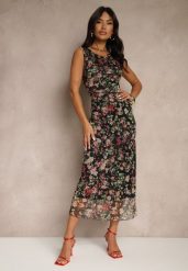 Czarna Sukienka o Taliowanym w Kwiatowy Wzór Lirandra. Czarne sukienki damskie Renee, na imprezę, m, bez wzorów, z wiskozy, eleganckie, bez kołnierzyka, bez ramiączek, maxi. W wyprzedaży za 76.99 zł.