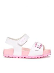 Geox Sandały B Sandal Chalki Girl B652RA 000BC C0406 S Biały. Białe sandały dziewczęce Geox, ze skóry, bez zapięcia. Za 209.99 zł.