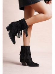 Foreverfolie Botki w kolorze czarnym rozmiar: 37. Czarne botki damskie Foreverfolie, eleganckie, bez obcasa, bez zapięcia. Za 152.99 zł.