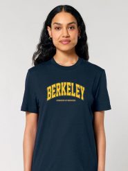 American Universities Koszulka "Berkeley University" w kolorze granatowym rozmiar: M. Niebieskie bluzki damskie American Universities, m, bez wzorów, z bawełny, bez kołnierzyka, bez ramiączek. Za 74.63 zł.