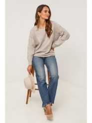 Soft Cashmere Sweter w kolorze szarobrązowym rozmiar: 34/36. Brązowe swetry klasyczne damskie Soft Cashmere, bez kołnierzyka. Za 121.99 zł.